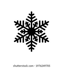 Christmas Xmas Snowflake Vector icon in Glyph Style. a flake of snow, especially a feathery ice crystal. Vector illustration icon that can be used for apps, websites, or part of a logo