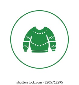 Christmas xmas sweater clothing icon | Circle version icon |