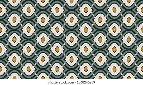 Christmas Xmas Vintage Seamless Pattern. Classic Retro Stripes Texture. Interior Tile Artistic Design. Christmas Classic Delicate Geometry Design. Seamless Vintage Pattern. Red