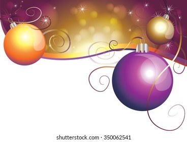 Christmas-background-with-gold-balls-and-white-stars