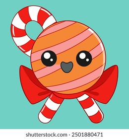 Christmas-Candy Vector Illustration: Sweet and Festive Holiday Treat Designs