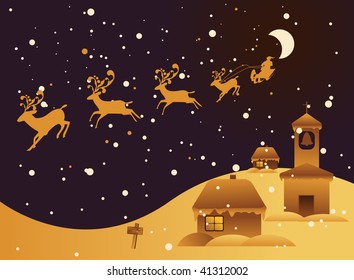 Christmas-card illustration