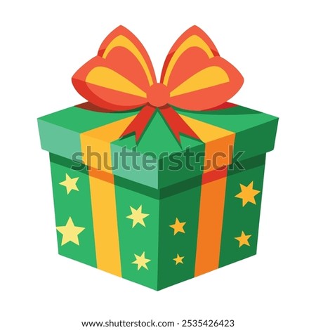 Christmas-gift-box- vector- illustration, this is a editable file.
