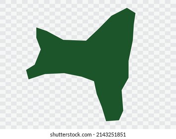 ChristmasIsland map  Green Color on White Backgound Png