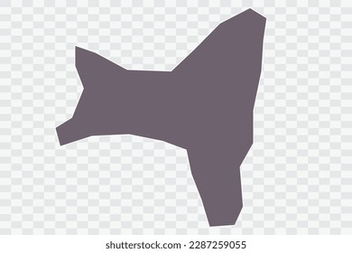 ChristmasIsland Map Grey Color on White Background quality files Png