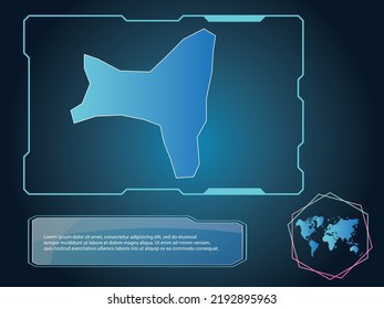 ChristmasIsland Map infographic technology blue Color element collection background