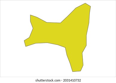 ChristmasIsland map yellow Color on Backgound