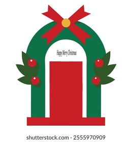 christmasized-door- hang-a festive wreath Artful Silhouette Illustrations