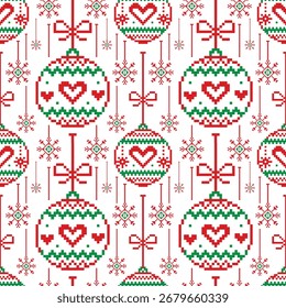 Ilustración de fondo de patrón de año Nuevo de Navidad. Descarga Navidad-Año Nuevo Fondo de pantalla. Bolas decorativas. Patrones de costura de alta resolución para la decoración. Decoración de patrón de tela, Ropa, 
