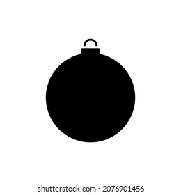 Christmass ball black icon for apps and web sites