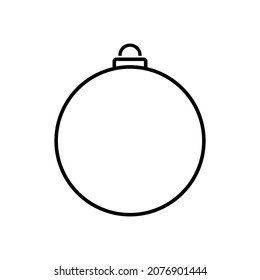Christmass ball line icon for apps and web sites
