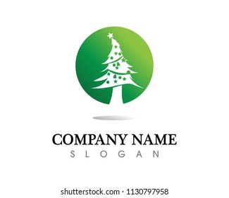 christmass natal logo and nature vector