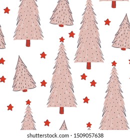 Christmass Pattern Vector Holliday Illustration Seamless Stock Vector ...