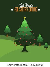 Christmass tree  greeting card