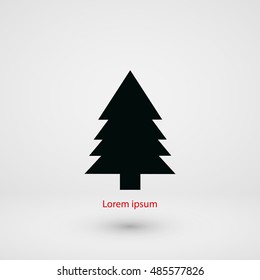 Christmass tree icon, flat design best vector icon