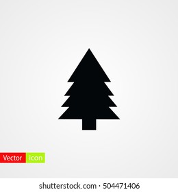 Christmass tree icon, flat design best vector icon