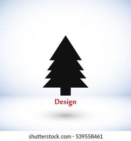 Christmass tree icon, flat design best vector icon