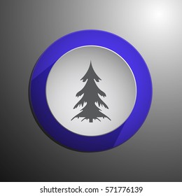 Christmass tree icon, flat design best vector icon