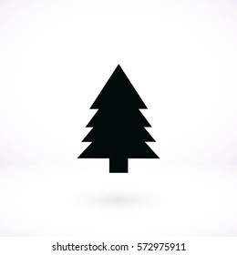 Christmass tree icon, flat design best vector icon