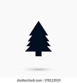 Christmass tree icon, flat design best vector icon