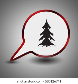 Christmass tree icon, flat design best vector icon