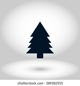 Christmass tree icon, flat design best vector icon