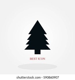 Christmass tree icon, flat design best vector icon