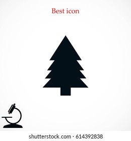 Christmass tree icon, flat design best vector icon