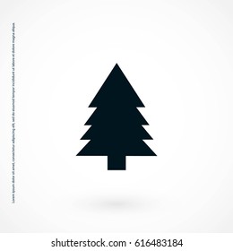 Christmass tree icon, flat design best vector icon