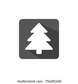 Christmass tree icon, flat design best vector icon. Vector illustration.