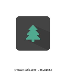 Christmass tree icon, flat design best vector icon. Vector illustration.