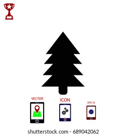 Christmass tree icon, Vector EPS 10 illustration style