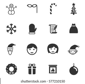 christmass vector icons for user interface design