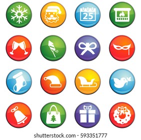 christmass vector icons for user interface design