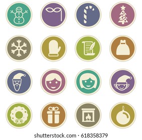 christmass vector icons for user interface design