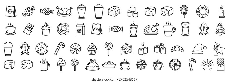 Conjunto de Vector de Navidad, silueta de Navidad. Conjunto de Vector de Navidad .