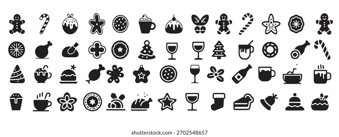 christmass vector set , christmass silhouette . christmass vector set .