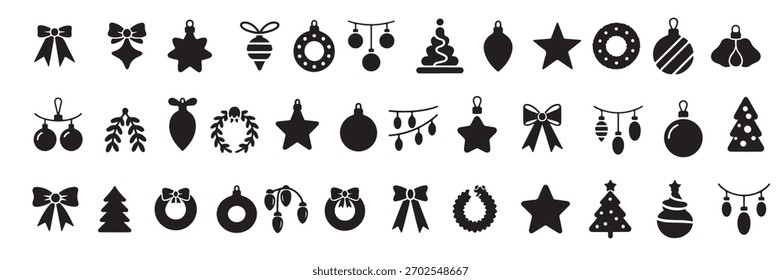 christmass vector set , christmass silhouette . christmass vector set .