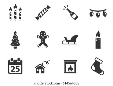 christmass web icons for user interface design