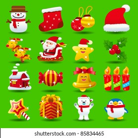 christmas,santa clause,xmas icon set