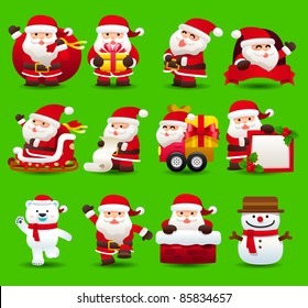 christmas,santa clause,xmas icon set