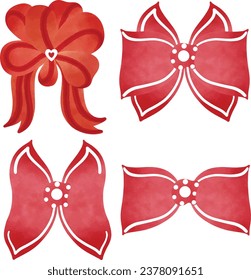 
Christmassy illustrations of festive decorations including dolls red bows and green leaves