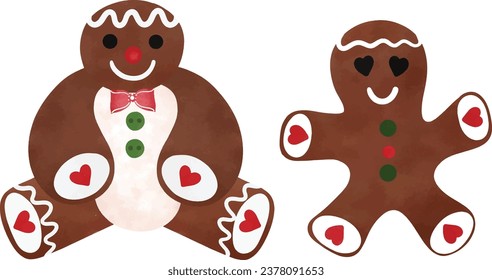 
Christmassy illustrations of festive decorations including dolls red bows and green leaves