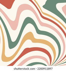 Christmassy wavy groovy lines vector background. Retro Christmas fluid abstract backdrop. Waved stripes geometric seamless pattern.