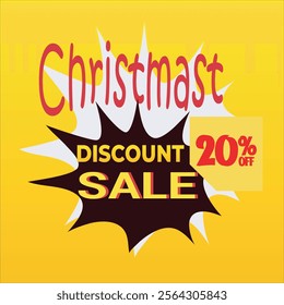 Christmast sale discount banner background