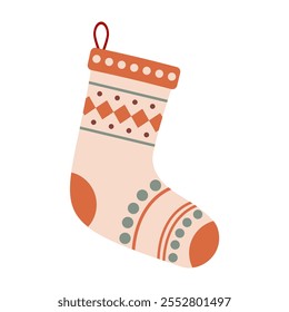 Christmas-themed decorative stockings with festive patterns