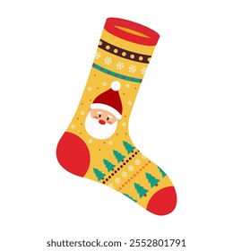Christmas-themed stockings with festive patterns and decorations