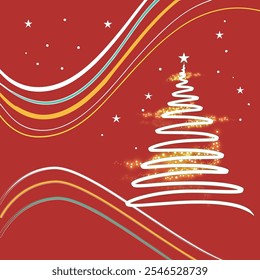 Christmastime. Abstract christmas background with tree