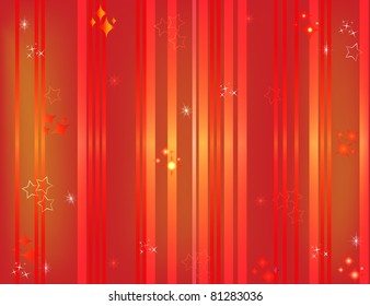 christmastree card with lines and gift