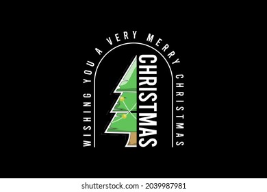 Christmas,t-shirt merchandise cypress tree mockup typography